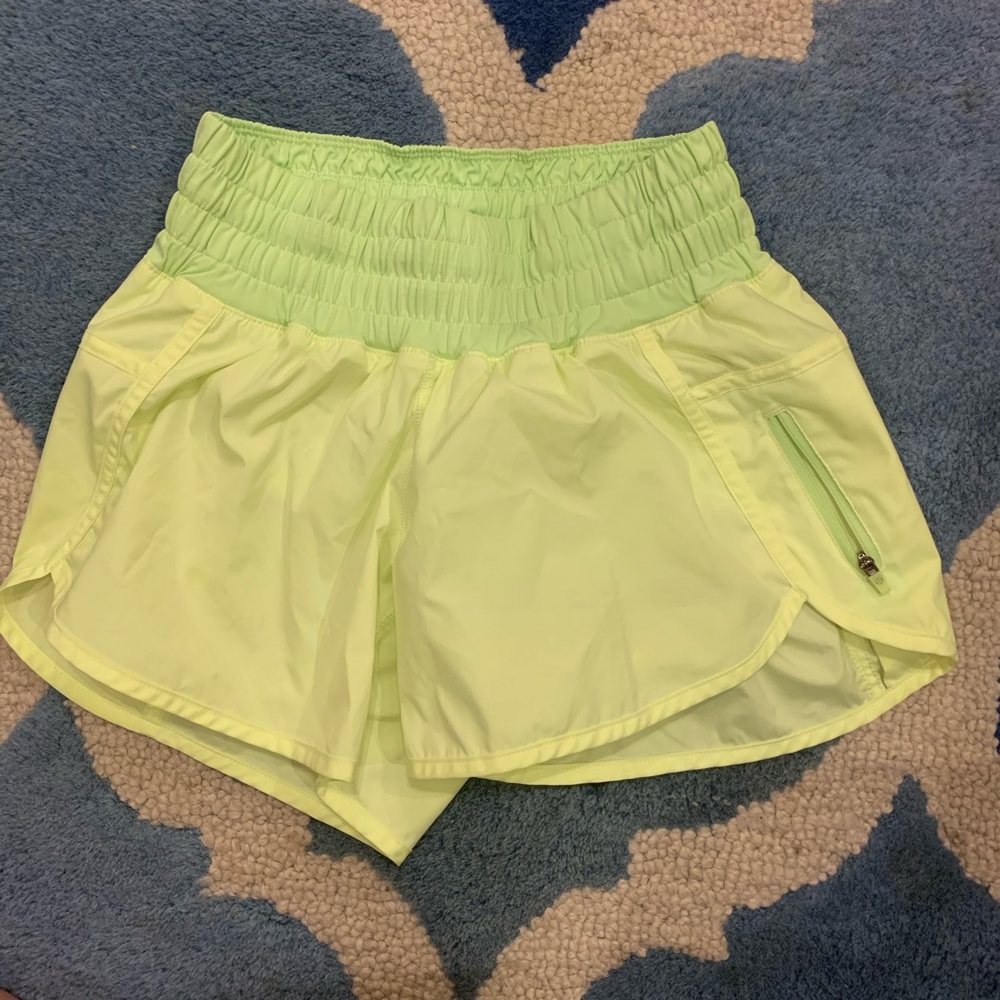 Lululemon neon yellow shorts